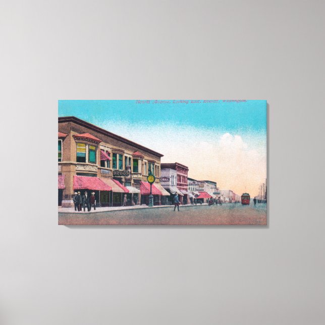 Eastern View from Hewitt AvenueEverett, WA Canvas Print (Front)