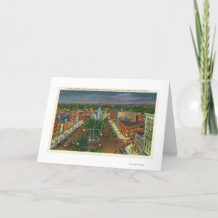 Eastern View of Public Square, Town Clock Holiday Card