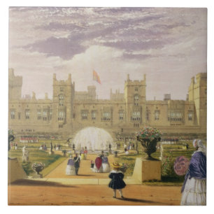Eastern view of the Castle and Garden, Windsor Cas Tile