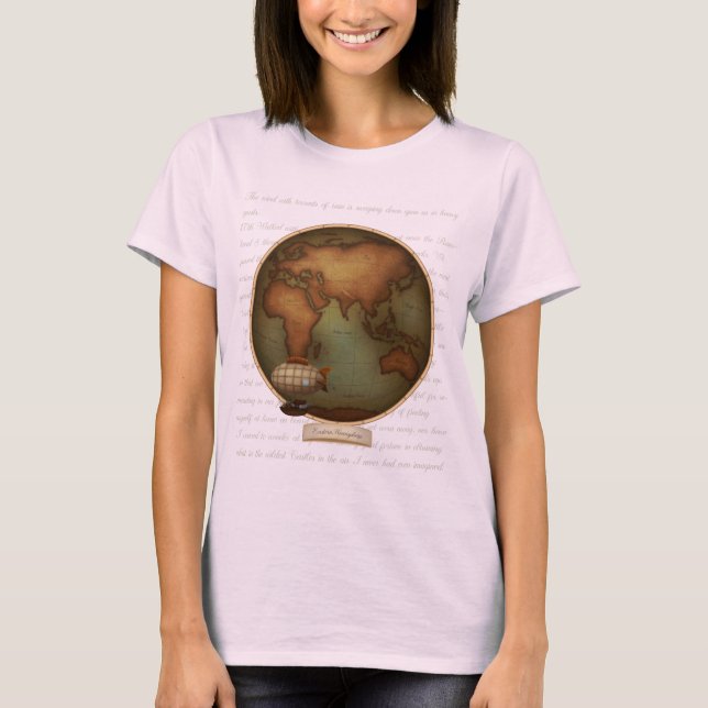 Eastern & Western Hemispheres Map 2-Sided T-Shirt (Front)