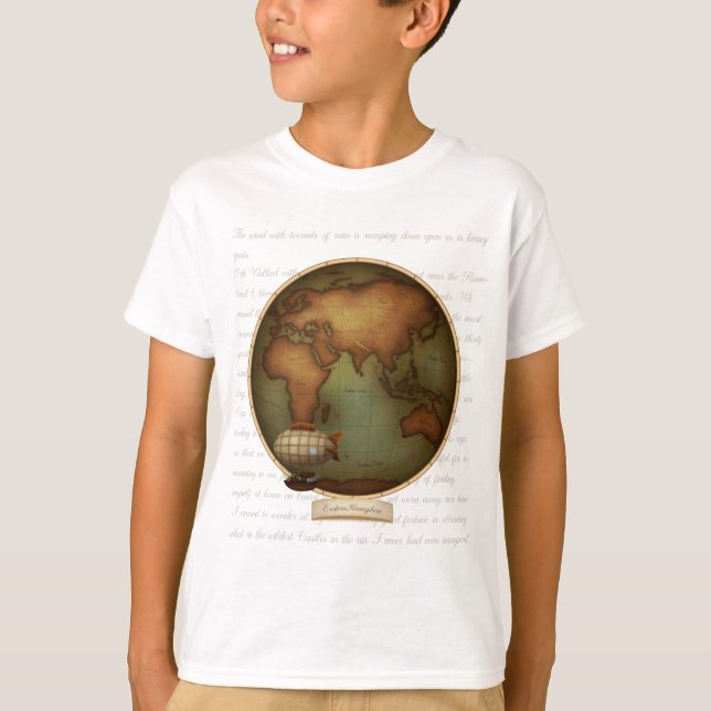 Eastern & Western Hemispheres Map 2-Sided T-Shirt (Front)