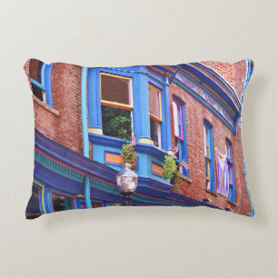 Easton PA - Street With Bay Window Accent Pillow
