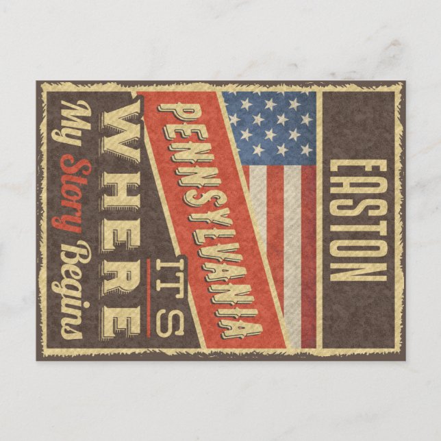Easton Pennsylvania Postcard (Front)