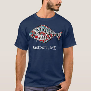 Eastport Maine Coast Halibut Fisherman Native Amer T-Shirt