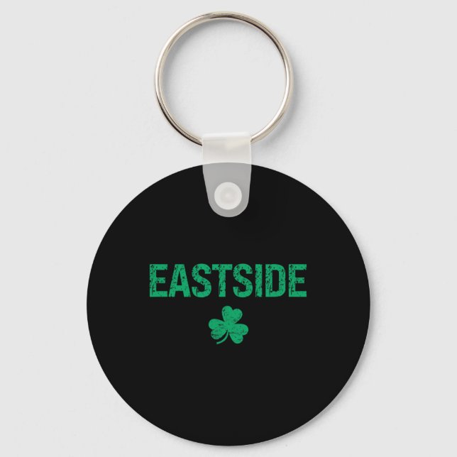Eastside Irish Shamrock St Patrick's Day  Keychain (Front)