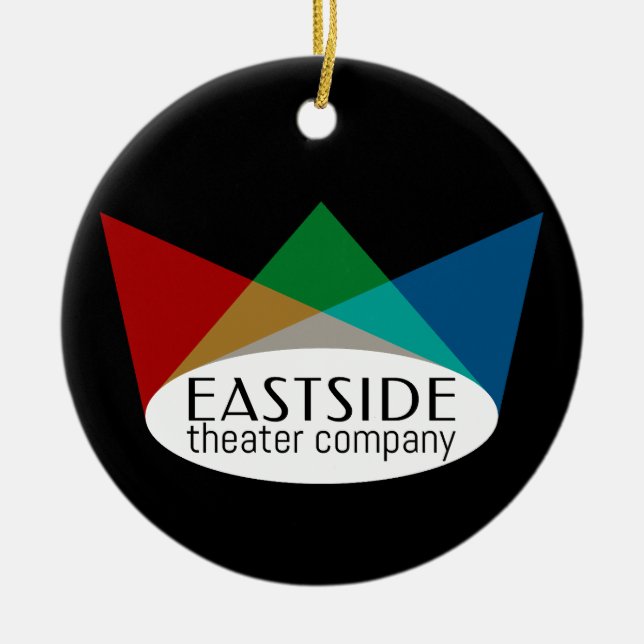 Eastside Theatre Company, Black   Ceramic Ornament (Front)