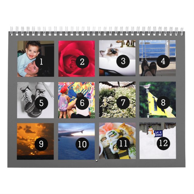 Easy as 1 to 12 Make Your Own Photo Wall Calendar (Cover)