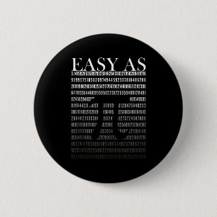 Easy As 3.141592 Pi Day Maths Nerd Tank Top  2 Inch Round Button