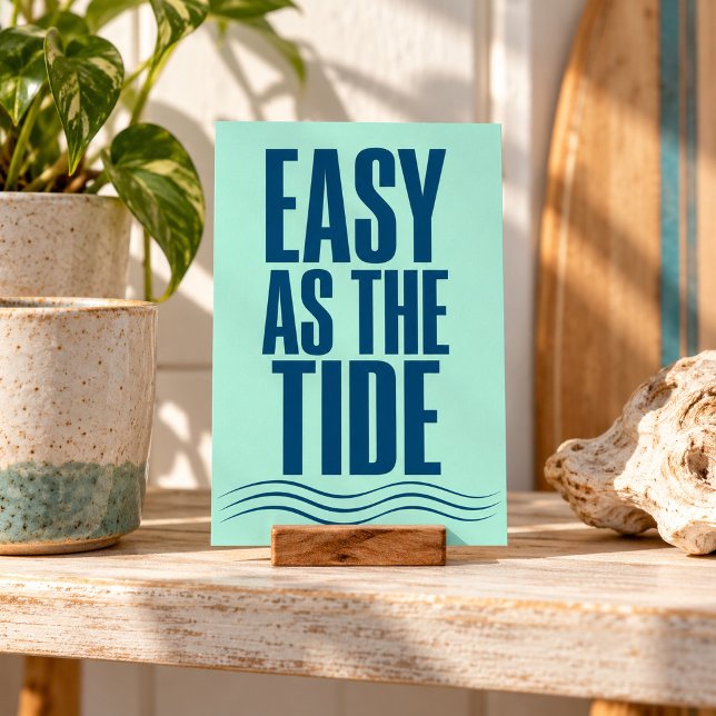 Easy as the Tide Art Print (4 x 6 inch unframed semi-gloss print. Flat printed artwork. Styled scene; props not included.)