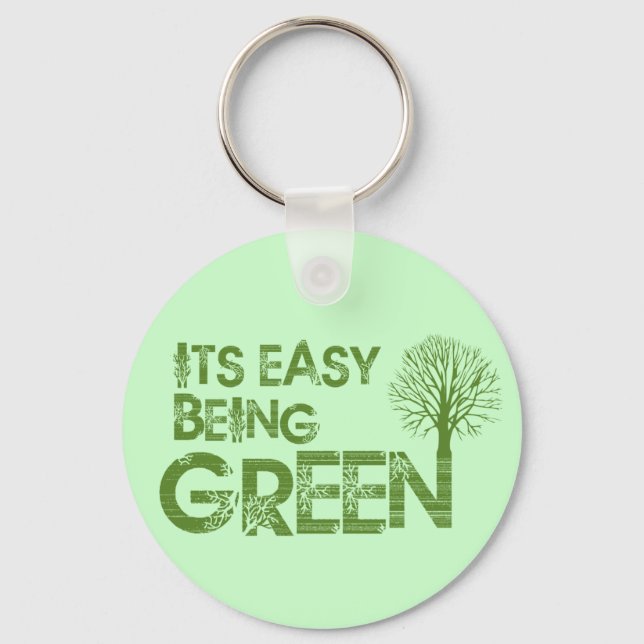 Easy being green keychain (Front)