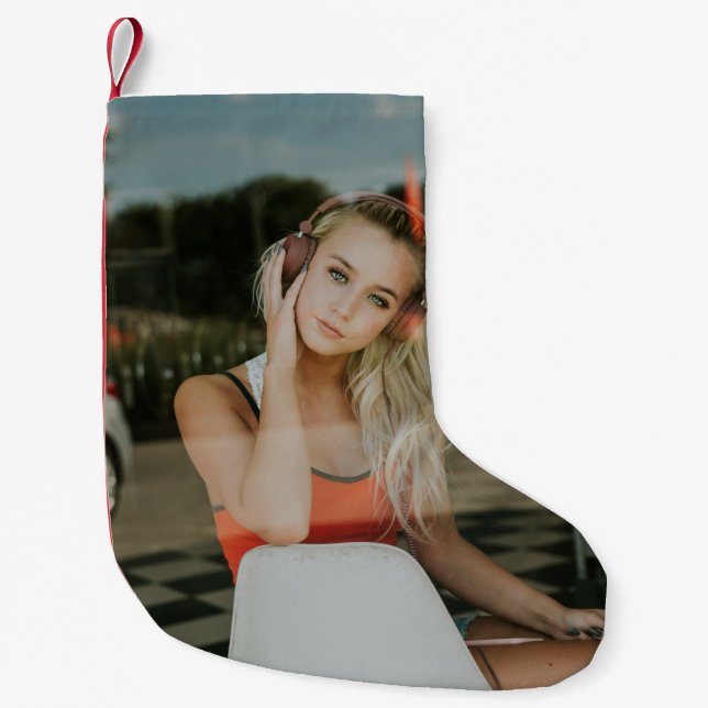 EASY! Christmas Stocking - Personalized -Add Image (Front)