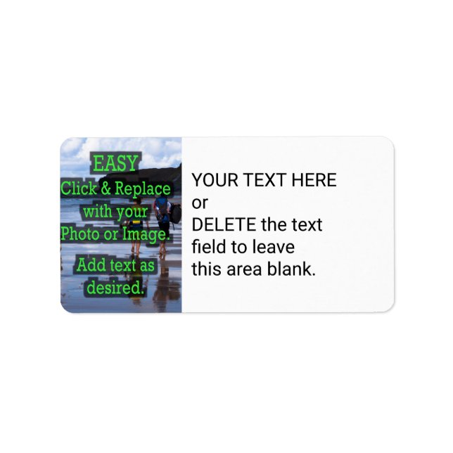 Easy Click & Replace Image to Create Your Own Label (Front)