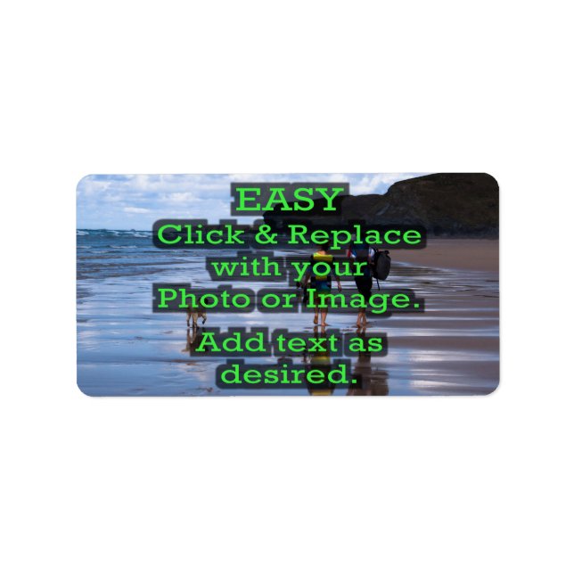 Easy Click & Replace Image to Create Your Own Label (Front)