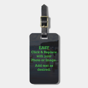 Easy Click & Replace Image to Create Your Own Luggage Tag