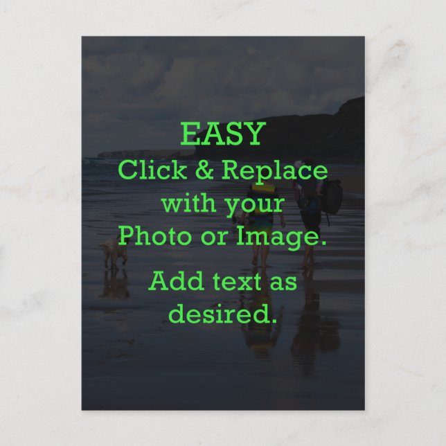 Easy Click & Replace Image to Create Your Own Postcard (Front)