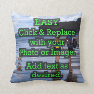 Easy Click & Replace Image to Create Your Own Throw Pillow