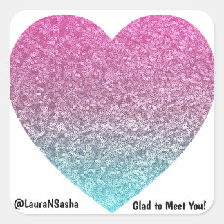 Easy Contact Stickers with Glitter Hearts