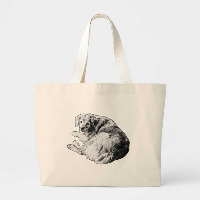 Easy Curl, Warm Carry Large Tote Bag (Front)