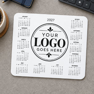 Easy Custom Corporate Business Logo 2027 Calendar Mouse Pad