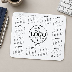 Easy Custom Corporate Business Logo 2027 Calendar Mouse Pad