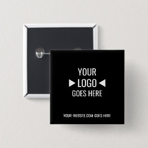 Easy Custom Corporate Business Logo 2 Inch Square Button