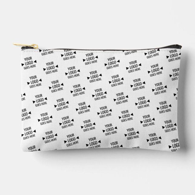 Easy Custom Corporate Business Logo Pattern Accessory Pouch (Front)