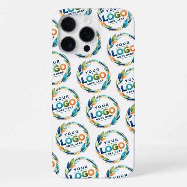 Easy Custom Corporate Business Logo Pattern iPhone Case (Back)