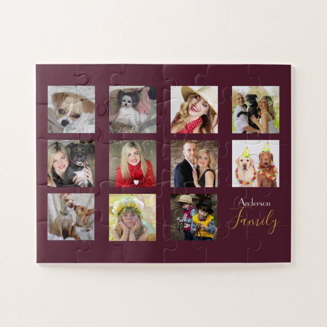 EASY Custom Photo Collage PUZZLE 30 Pieces (Horizontal)