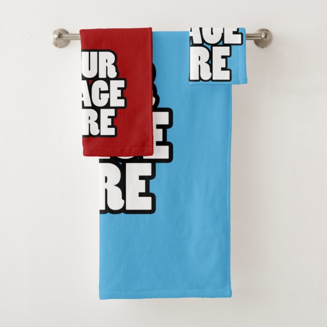 Easy Design Your Own Unique Personalized Bath Towel Set (Insitu)