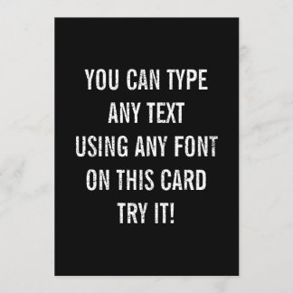 Easy Distressed Black Personalized Invitation