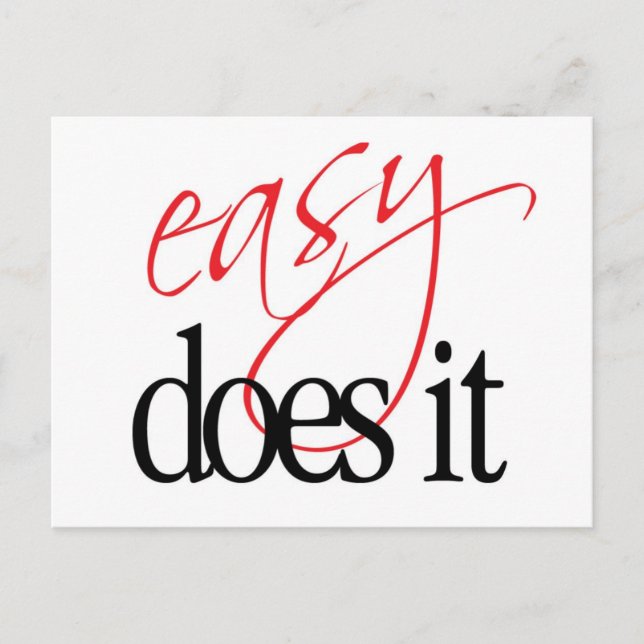 easy does it postcard (Front)