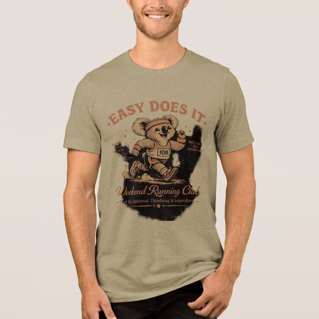 Easy Does It Weekend Running Club Retro Koala Tee (Front)