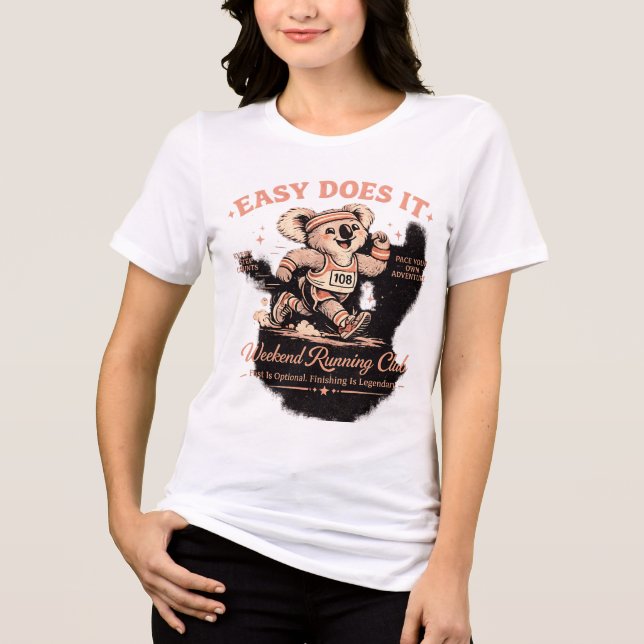 Easy Does It Weekend Running Club Retro Koala Tee (Front)