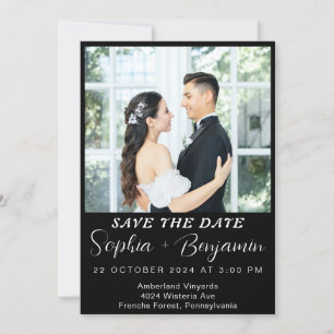 easy editable modern Photo Collage  save the date  Invitation