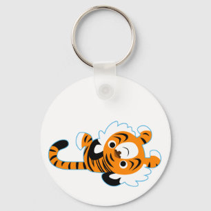 Easy-Going Cute Cartoon Tiger Keychain