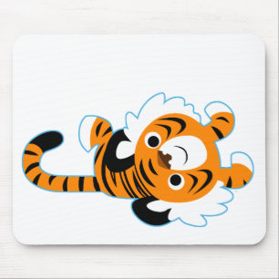 Easy-Going Cute Cartoon Tiger Mousepad