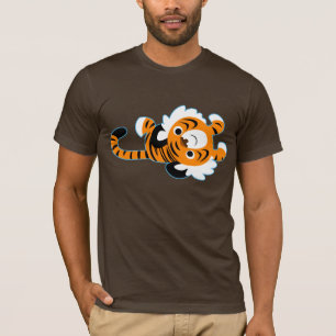 Easy-Going Cute Cartoon Tiger T-Shirt