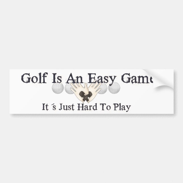 Easy Golf Bumper Sticker (Front)