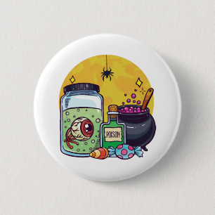 easy Halloween costume halloween mood  2 Inch Round Button