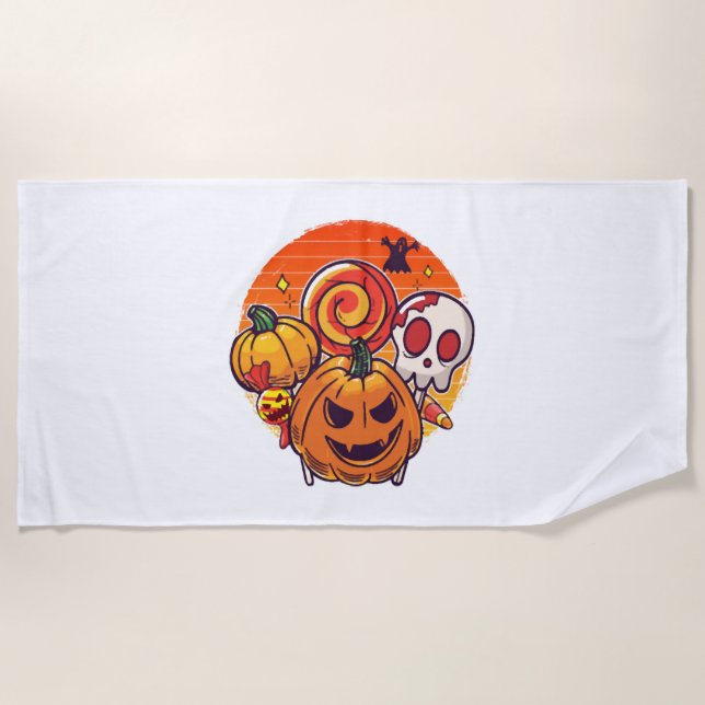 easy Halloween costume halloween mood   Beach Towel (Front)