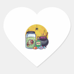 easy Halloween costume halloween mood  Heart Sticker