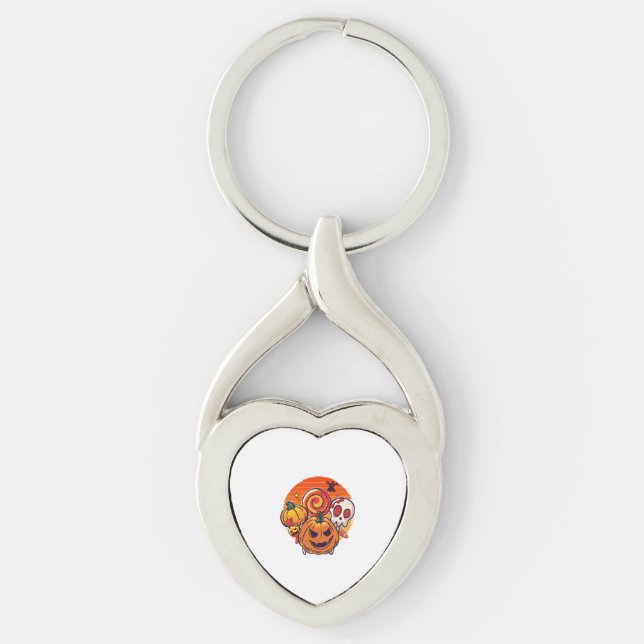 easy Halloween costume halloween mood   Keychain (Front)