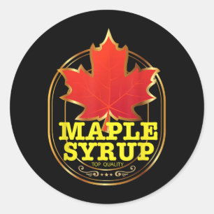 Easy Halloween Costume Maple Syrup Shirt Funny Classic Round Sticker