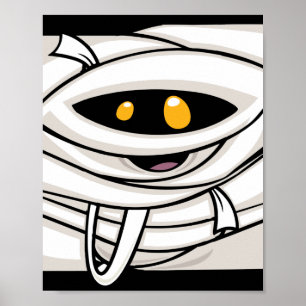 Easy Halloween Costume  Mummy  Wrap Face Poster