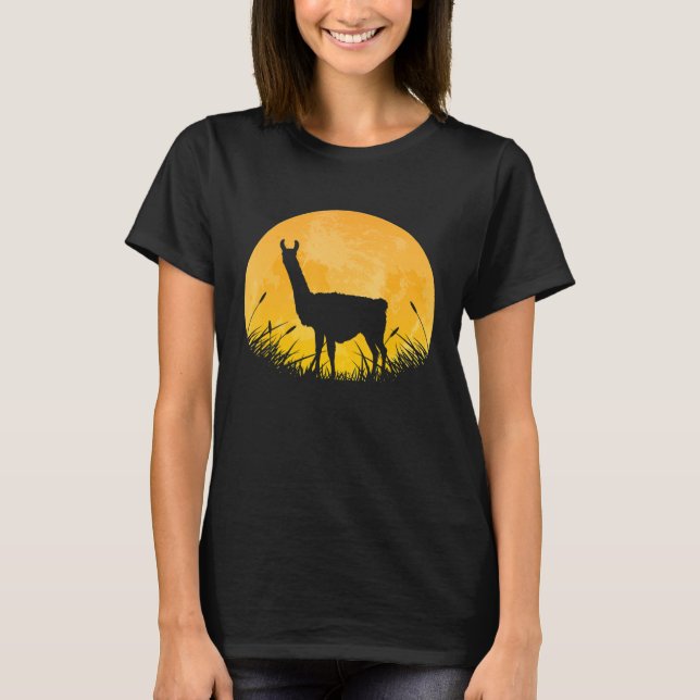 Easy Halloween Outfit Alpaca Camel Moon Costume T-Shirt (Front)