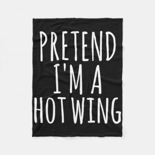 Easy Lazy Halloween Pretend I'm A Hot Wing Costume Fleece Blanket