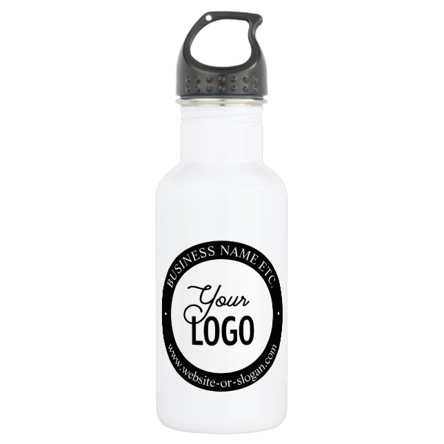 Easy Logo Replacement & Customizable Text 532 Ml Water Bottle (Front)