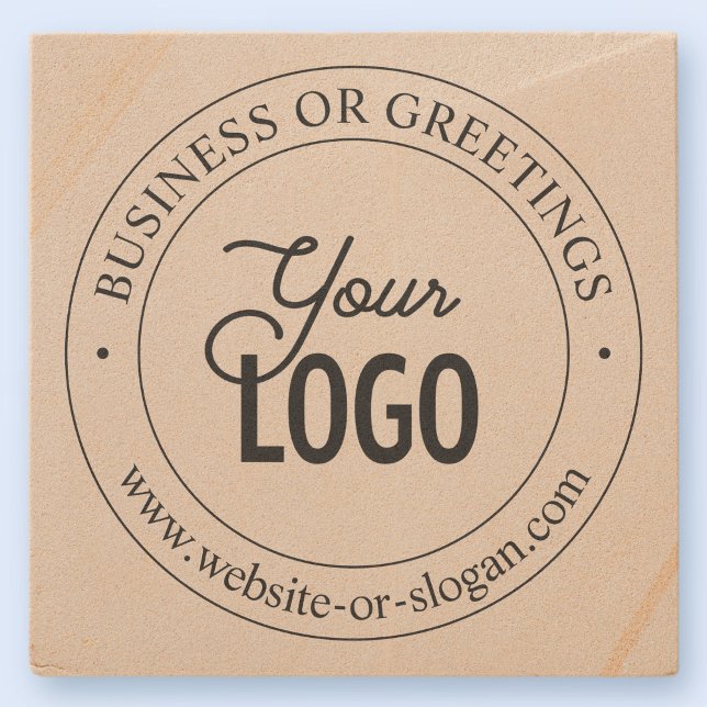 Easy Logo Replacement & Customizable Text | Almond Stone Coaster (Creator Uploaded)