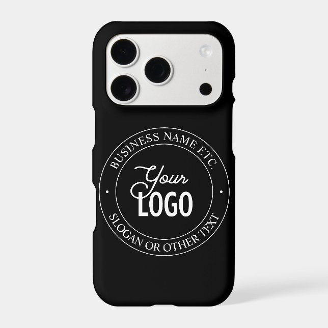 Easy Logo Replacement & Customizable Text | Black (Back)