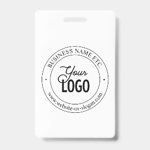 Easy Logo Replacement & Customizable Text   Black Badge